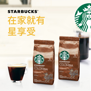 STARBUCKS 星巴克 哥伦比亚研磨咖啡粉  200g*2包