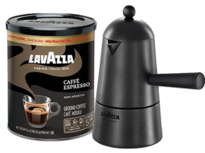意大利进口！Lavazza 乐维萨 Carmencita 限量版摩卡咖啡壶+意式浓缩咖啡粉 礼盒装