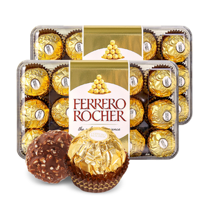 Ferrero费列罗软心巧克力榛果巧克力零食送女友礼物30粒*2盒