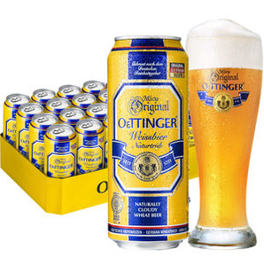 德国啤酒第一品牌 奥丁格 巴伐利亚白啤酒 500ml*18听