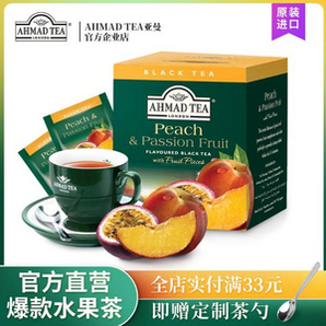 AHMAD 英国亚曼 水蜜桃百香果红茶 2g*10袋