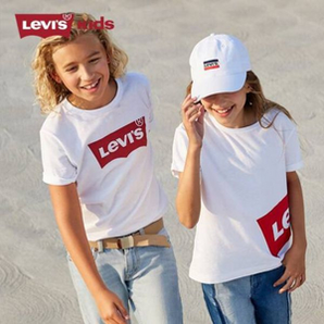 Levi's 李维斯 儿童印花针织棉短袖T恤（105~160cm） 多色
