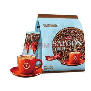 越南进口西贡咖啡三合一白咖啡 速溶咖啡冲调饮品 白咖啡 20条700g