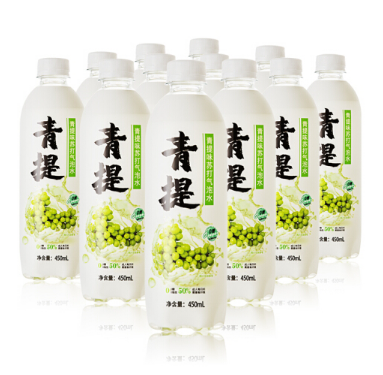 qiulin 秋林 青提味苏打气泡水 450ml*12瓶 *2件 45.9元(2件5折)