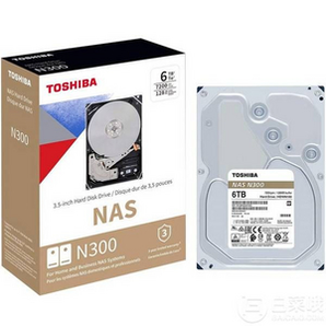 Toshiba 东芝 N300系列 7200RPM 128MB NAS专用 机械硬盘6TB  直邮含税到手￥1090.27