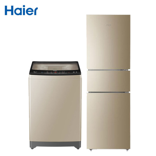 haier海尔xqb100bz826bcd216wmpt冰箱洗衣机套装