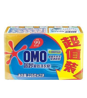 百亿补贴omo奥妙超效清新柠檬洗衣皂226g10块