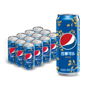 百事可乐 Pepsi 太汽系列 桂花口味 汽水 碳酸饮料整箱 细长罐 330ml*12听 