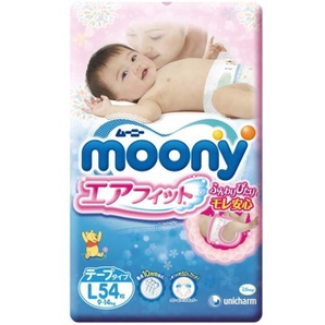 moony 婴儿纸尿裤 L 54片 *3件