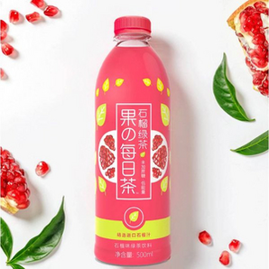 元气森林 果の每日茶 石榴绿茶饮料 500ml*15瓶*2件