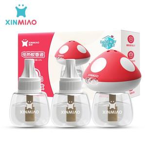 温和驱蚊！新妙（Xinmiao）蚊香液45ml×3瓶（90晚）+1器 驱蚊器 