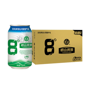 百亿补贴！ 青岛啤酒 崂山8度清爽醇正 330ml*24罐 