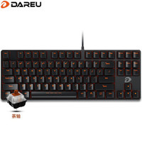 Dareu 达尔优 DK100 87键 有线机械键盘 黑色 国产茶轴 无光 89元包邮