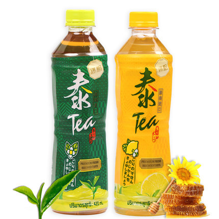 冰祖泰国进口柠檬蜂蜜绿茶饮料420ml