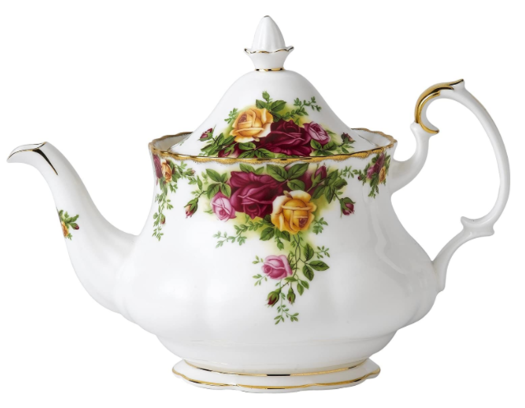 戴安娜王妃最爱系列royalalbert皇家阿尔伯特老镇玫瑰系列骨瓷茶壶800