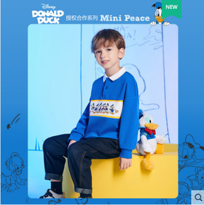 Mini Peace 太平鸟童装 唐老鸭IP 儿童长袖T恤 低至144元