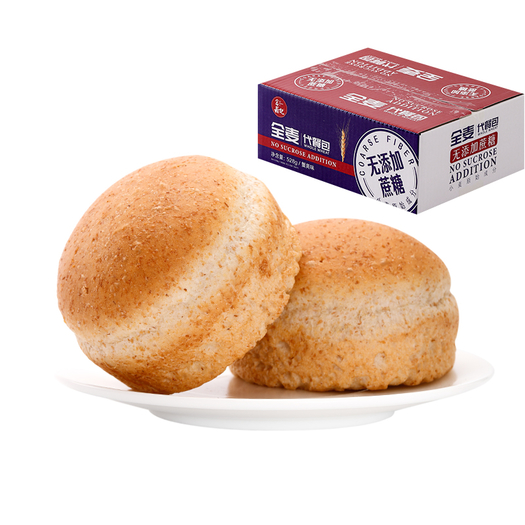 富翁记无添蔗糖全麦代餐包蟹黄味夹心面包528g