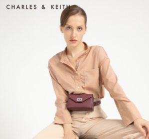 某东PLUS会员： CHARLES&KEITH 金属扣饰翻盖单肩包 CK2-80160077