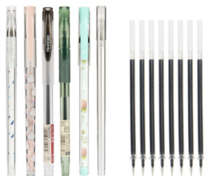 AIHAO 爱好 大容量中性笔 2支+8支笔芯