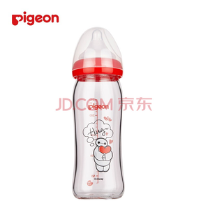  Pigeon 贝亲 新生儿玻璃彩绘奶瓶 240ml 配M奶嘴 59.5元包邮（需用券）