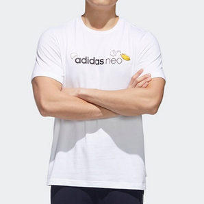纯棉面料！adidas 阿迪达斯 GP5905 懒蛋蛋联名系列 男款运动T恤