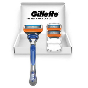 贴合面部轮廓！Gillette 吉列  fusion5+1 锋隐 手动剃须刀套组（1刀架+3刀头）  含税到手约￥98