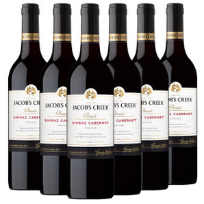 Jacob’s Creek 杰卡斯 经典西拉加本纳干红葡萄酒 750ml*6 整箱装