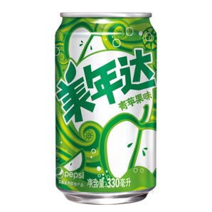 美年达可乐 Mirinda 青苹果味 汽水碳酸饮料 330ml*24罐