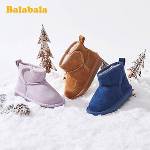 舒适保暖！Balabala 巴拉巴拉 儿童时尚保暖雪地靴 