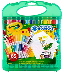 中亚Prime会员： Crayola 绘儿乐 Pip Squeaks 可水洗粗杆水彩笔 25色 含40张绘图纸 到手69.16元