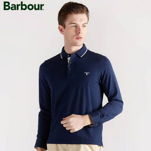 英国皇室御用品牌 Barbour 巴伯尔 男士纯棉长袖POLO衫