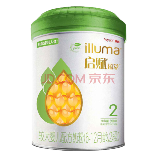 wyeth惠氏启赋有机系列幼儿配方奶粉2段900g385元包邮
