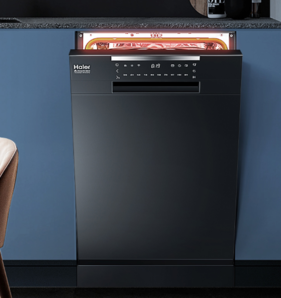 微信端     Haier 海尔 EYW80266BKDU1 嵌入式洗碗机 8套 黑色 2299元包邮（需用券
