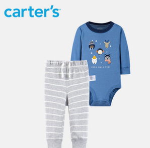 百亿补贴！Carter's 儿童长袖连身2件套