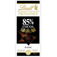 Lindt 瑞士莲 进口特醇排装85%可可黑巧克力 100克/盒