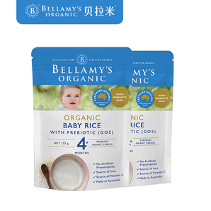 1日0点！Bellamy’s 贝拉米 婴儿有机婴儿米粉米糊 4段 125g 29.7元包邮（前1小时）