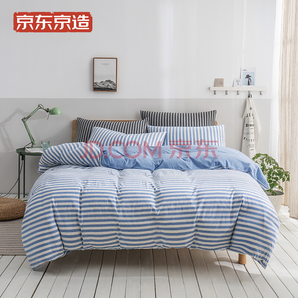某东京造 纯棉四件套 针织棉天竺棉床上四件套 床单款1.8米