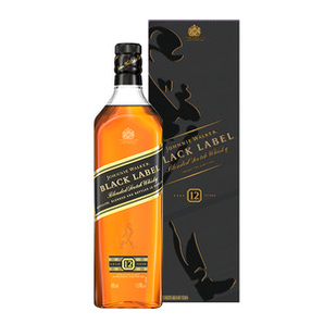 英国原产 尊尼获加 12年陈酿 黑牌黑方苏格兰威士忌 1000ml