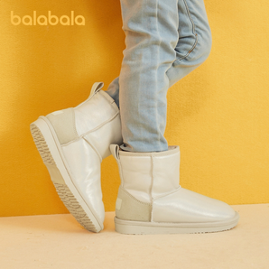 88VIP！Balabala 巴拉巴拉 女童加绒加厚靴子