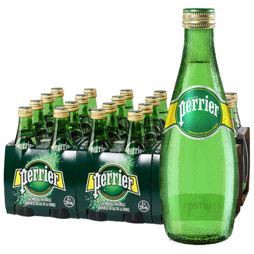 perrier/巴黎水 天然气泡矿泉水(原味) 330ml*24瓶