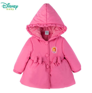 Disney 迪士尼 女童保暖连帽棉服 梅红 59.5元（需用券）