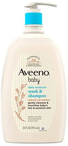 prime会员！Aveeno艾维诺 婴儿温和洗发水和沐浴露二合一 976ml  到手￥70