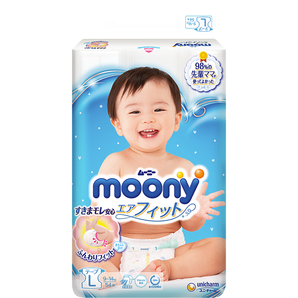 moony 尤妮佳  婴儿纸尿裤 L 54片