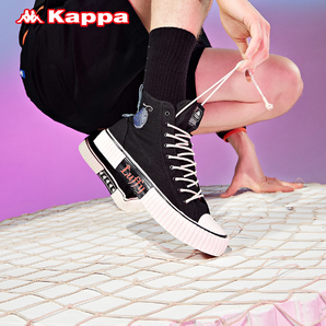 Kappa 卡帕 航海王联名 KPCBGVS50C 情侣款高帮帆布板鞋