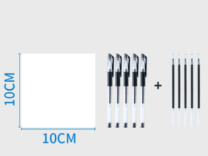 TonLiL 通立莱 RBB-001 软白板 10*10cm+5支中性笔+5支笔芯 1.9元包邮（需用券）