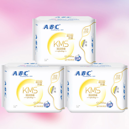 abc超薄日用卫生巾240mm8片3包