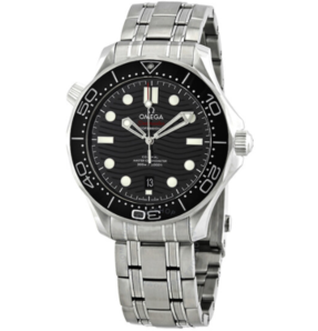 OMEGA 欧米茄 海马系列 自动计时码表黑色表盘男士手表210.30.42.20.01.001