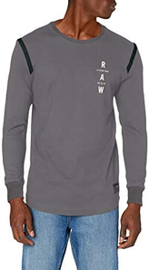 G-STAR RAW 男士Logo Lash背后印花有机纯棉长袖T恤 D17778  到手￥167.98