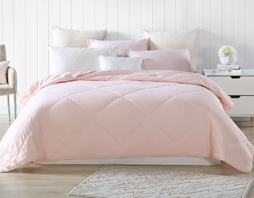 mendale梦洁家纺透气蓬松七孔纤维夏被粉色150200cm