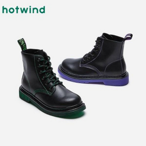 Hotwind 热风 女士工装马丁靴 H95W0829
